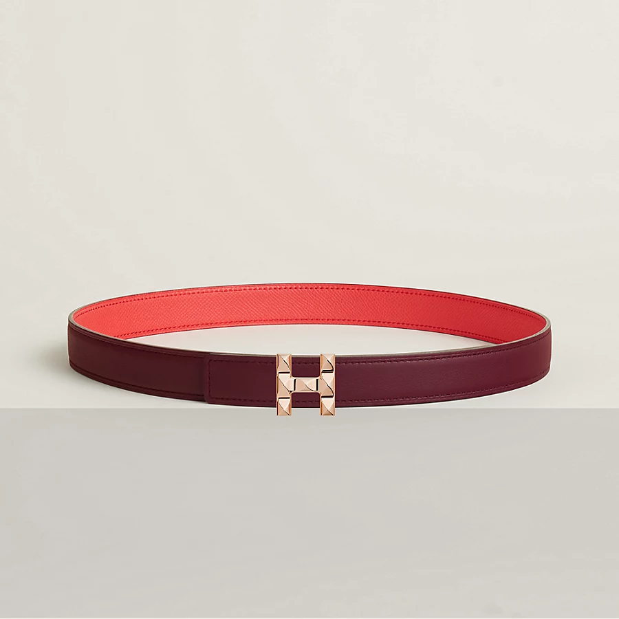 H Infini belt buckle & Reversible leather strap 24 mm - Image 1